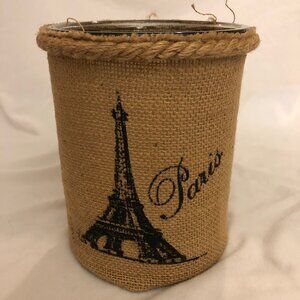 Paris Burlap Jar